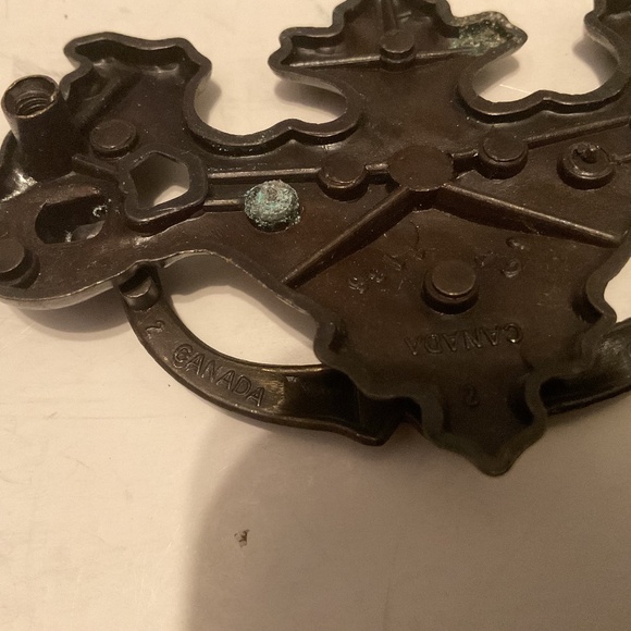 Vintage metal batwing like drawer handle, - Picture 4 of 5